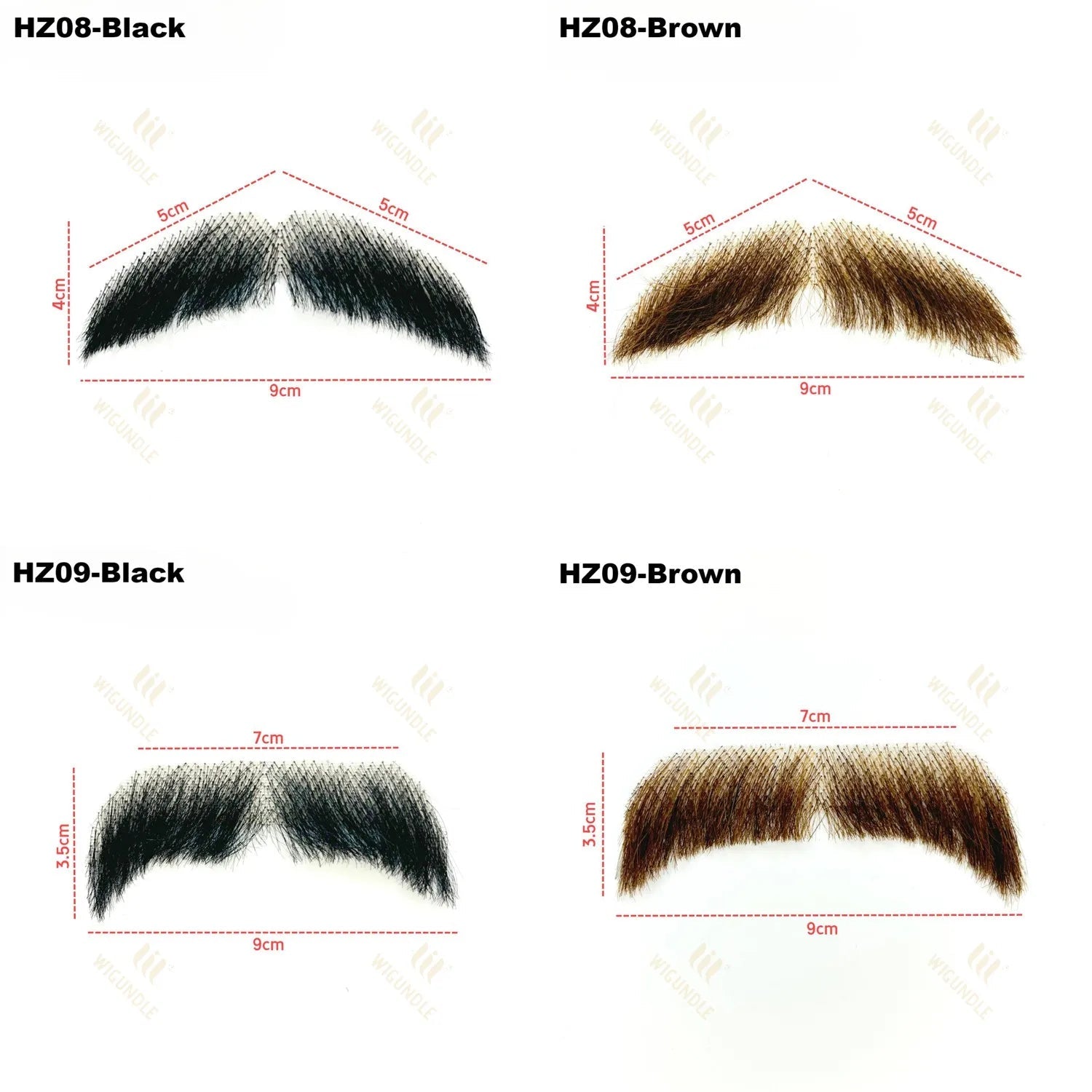 Wigundle Man's Beard Hand Made Real Hair Fake Beard Mustache Fancy Synthetic Invisible for Makeup Fake Hair Cospaly Party Tools Good Vibrations