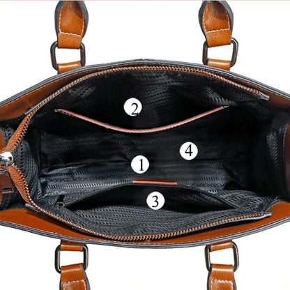 Women Handbag Cross body Shoulder Tote Bag Genuine Leather Shopping Fashion Office Female Real Cowhide Messenger Top Handle Bags Good Vibrations