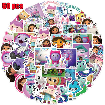 Gabby Doll House Birthday Party Decoration Cat Cutlery Cup Plate Stickers Baby Shower Children's Party Balloon DIY Toy Supplies Good Vibrations