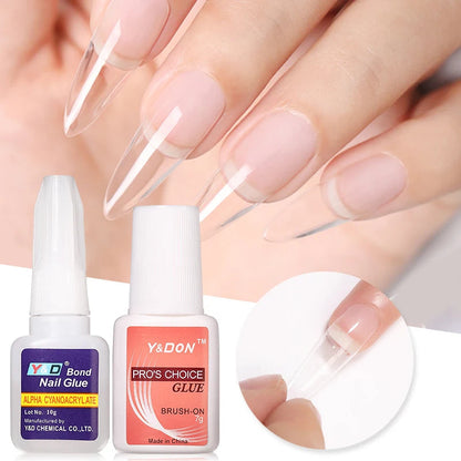 Quick Dry Nail Glue False Nail Tips Nails Rhinestones Gel Polish Fake Nails Extension Adhesive Super UV Glue Acrylic Nail Tools Good Vibrations