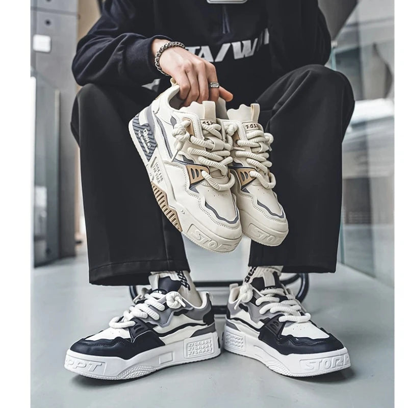 Male Sneakers Shoes For Man Men Shoes Breathable Lightweight Street Fashion Durable Walking Sneaker For Teens Good Vibrations