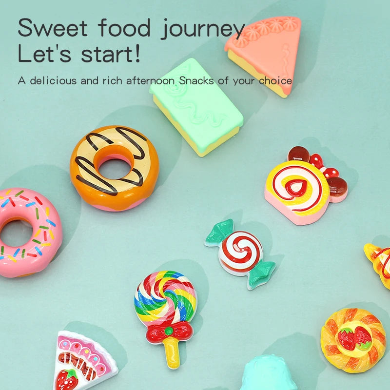 Tea Party Pretend Play Toys Kitchen Coffee Tea Set Afternoon Tea Food Dessert Cake Bread Educational Toy Birthday Christmas Gift Good Vibrations