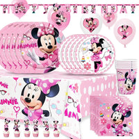 Minnie Mouse Birthday Party Decorate Girls Disposable Tableware Balloon Cups Plates Tablecloth Balloon Baby Shower Party Supply Good Vibrations