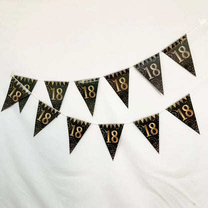 16th 60th 50 Year Happy Birthday Party Decoration Banners Supplies Good Vibrations