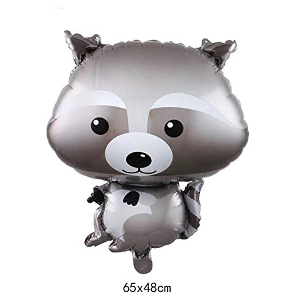 Woodland Animals Birthday Decoraiton Balloon Fox Hedgehog Raccoon Deer Bear Helium Foil Balloons Forest Theme Party Decor Good Vibrations