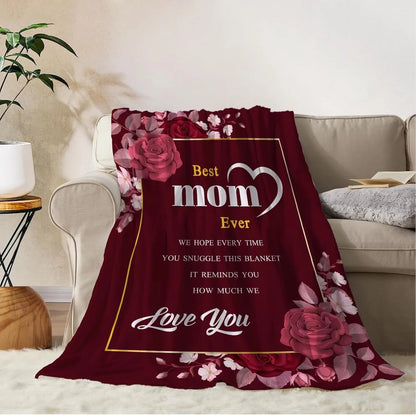 Gifts from Daughter Son for Mother's Day Birthday Mom Gifts Anniversary Unique Gifts for Mom Super Soft Flannel Throw Blankets Good Vibrations