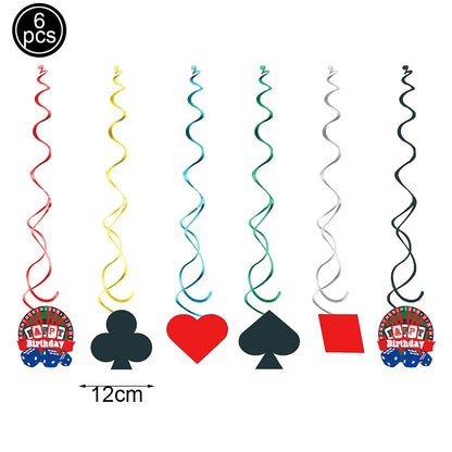 Casino Theme Party Decorations Las Vegas Hanging Poker Cube Dice Hanging Casino Party Ceiling for Casino Night Decor Supplies Good Vibrations