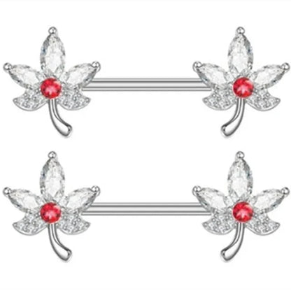 1Pair Green Butterfly Nipple Piercing Jewelry 14G Pink Heart Nipple Rings for Women Flower Nipple Piercing Barbell Pezon Mujer Good Vibrations Adult Super Store