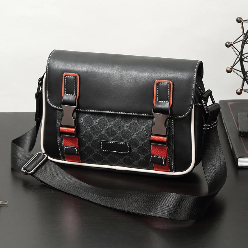 Designer Crossbody Bag Casual Messenger Bag for Men Bags Business Work Man Shoulder Bag Luxury Brand Sling Bags Leather Male Bag Good Vibrations