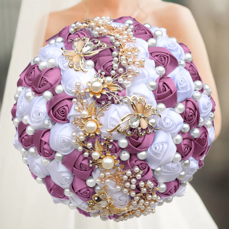 Green Crystal Wedding Bouquet Red Brooch bouquet wedding Wedding flowers Bridal Bouquets Good Vibrations