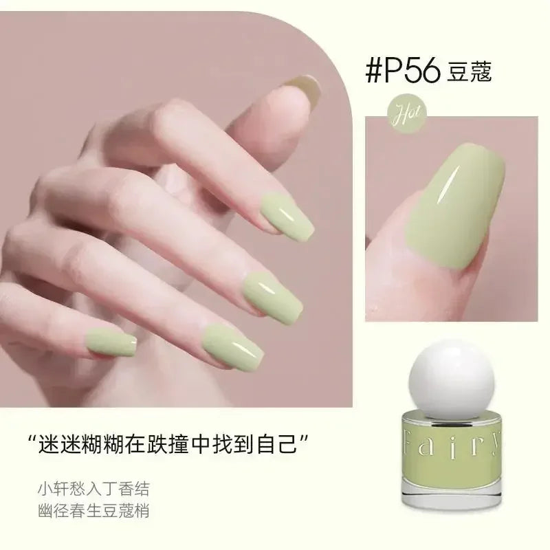 Nail Polish No Bake Quick Dry Lasting Non-peeling Nail Polish No Smell Summer White Light Bulb Nutrition Foot Nails Art Tools Good Vibrations