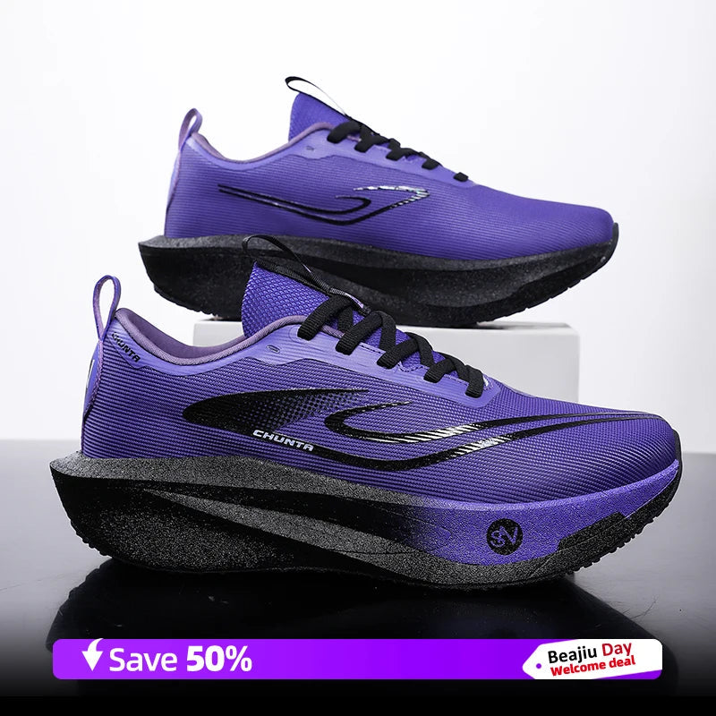 Running Shoes Men Carbon Plate Speciality Marathon Sports Breathable Lightweight Women's Comfortable Nonskid Leisure Sneakers Good Vibrations