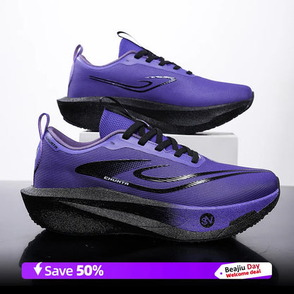 Running Shoes Men Carbon Plate Speciality Marathon Sports Breathable Lightweight Women's Comfortable Nonskid Leisure Sneakers Good Vibrations