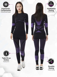 Womens Thermal Underwear Sets Womens Long Johns Underwear Thermal Wear for Women Thermal Set Winter Good Vibrations