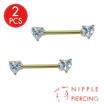 1Pair Surgical Steel Nipple Rings Nipple Piercing Bar Jewelry for Women Men with Sparkle CZ 14G Barbell Body Jewelry Accessories Good Vibrations