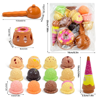 Children Simulation Food Kitchen Toy Ice Cream Stack Up Play Kids Pretend Play Toys Educational Toys For Baby Gifts Good Vibrations