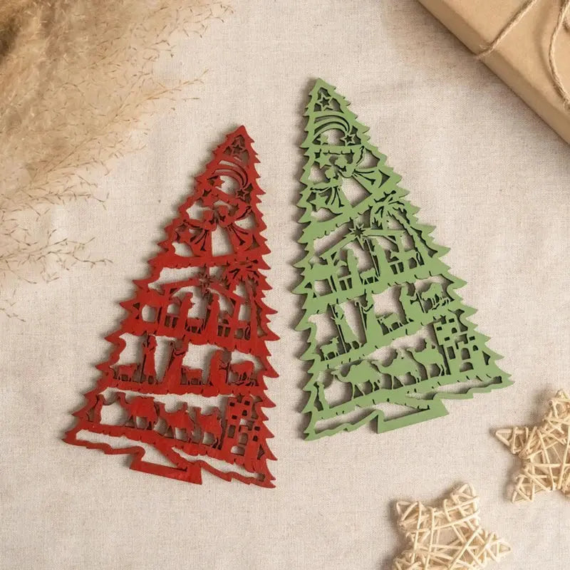 Nativity Christmas Tree with Stand Jesus Birth Story Display Beautiful Christian Holiday Decor for Home Nativity Scene Christmas Good Vibrations