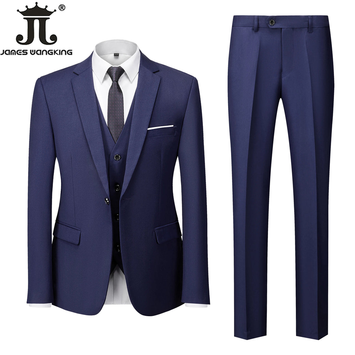 18 Color M-6XL ( Jacket + Vest + Pants ) Boutique Solid Color Men's Official Business Suit Bride's Wedding Dress Party Male Suit Good Vibrations