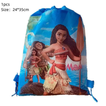 New MINISO Moana Theme Children Birthday Party Disposable Tableware Cup Plate Flag Kids Girls Wedding Party Decoration Supplies Good Vibrations