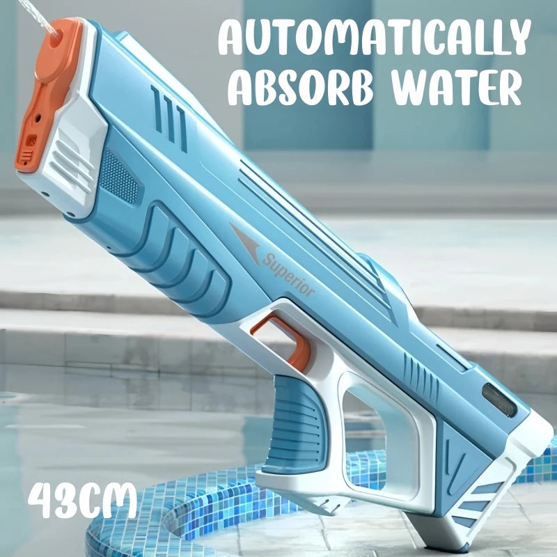 Children Full Automatic Water Gun Toys Summer Outdoor Pool Fight Games Induction Absorb Water Electric Waterguns for Kids Gifts Good Vibrations