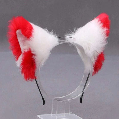Lolita Animal Cat Fox Ear Hair Hoops Cosplay Faux Fur Hairband