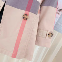 Girls Coat Jacket Cotton Outwear Windbreak 2023 Sweet Spring Autumn Outdoor Teenagers Children's Clothing Good Vibrations