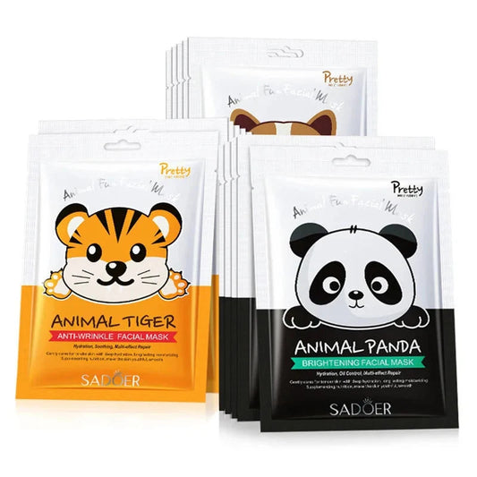 5pcs SADOER Cartoon Moisturizing Face Mask Facial skincare Brightening Firming Hydrating Facial Masks Face Sheet Mask Skin Care Good Vibrations