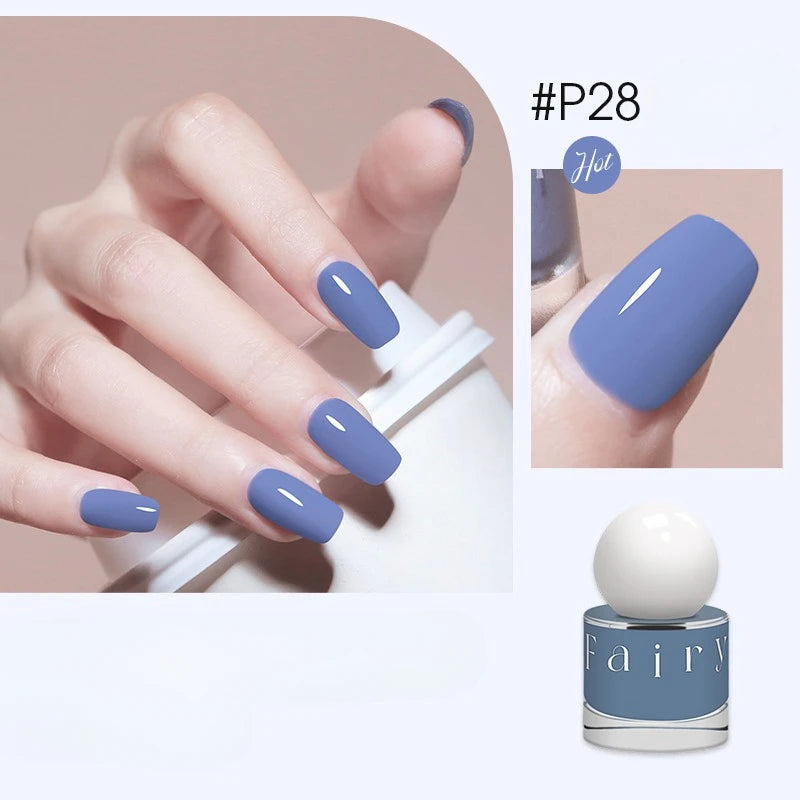 Nail Polish No Bake Quick Dry Lasting Non-peeling Nail Polish No Smell Summer White Light Bulb Nutrition Foot Nails Art Tools Good Vibrations