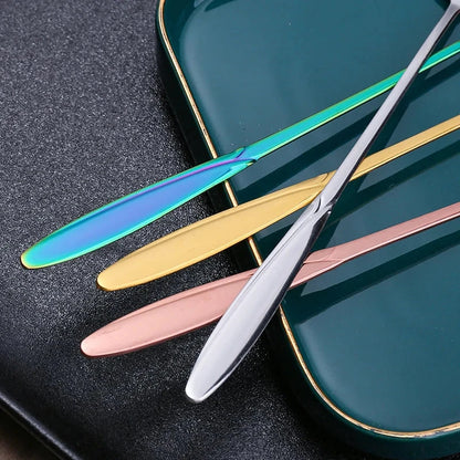 4Pcs Flower Spoon Set Small Teaspoon Coffee Spoon Cute Ice Cream Dessert Spoon Silver Gold Stainless Steel Tableware Accessories Good Vibrations