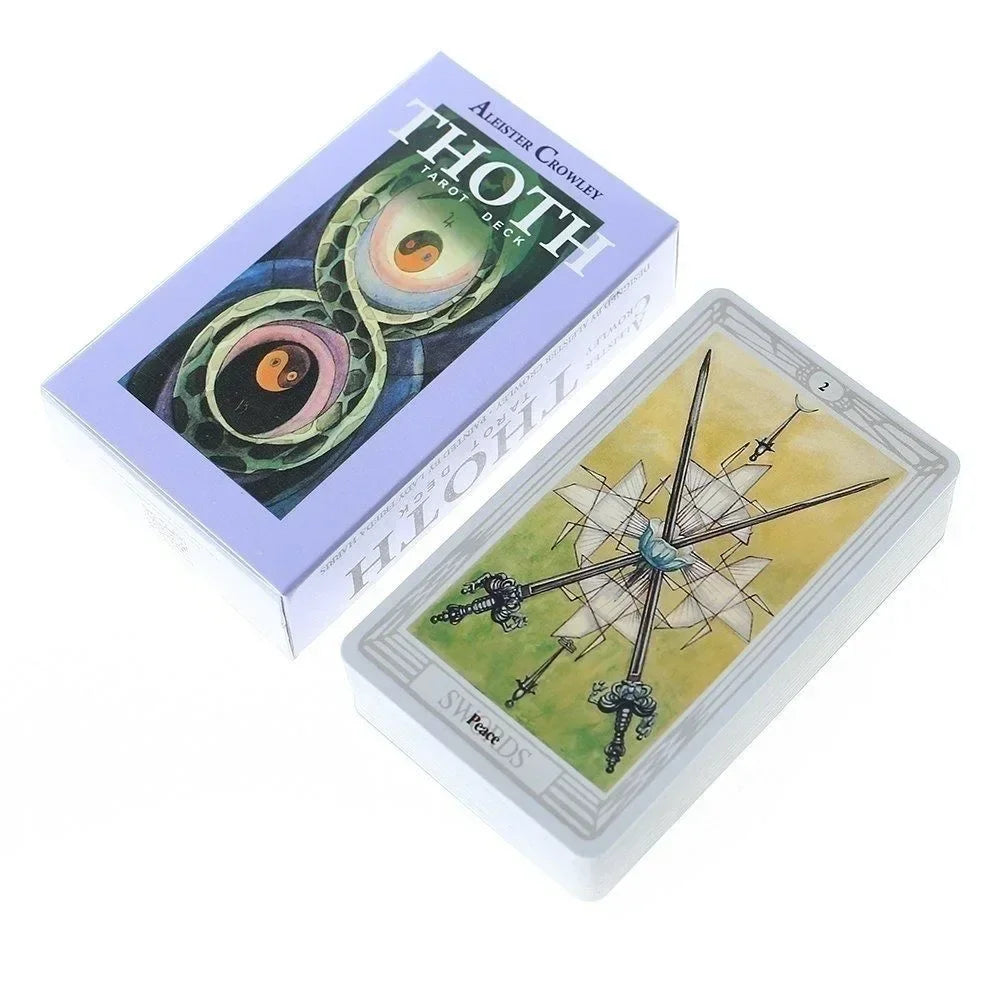 Thoth Tarot Cards 78 Cards Deck Mysterious Divination Oracle Playing Card Board Game Playing Games Card Board Game Good Vibrations