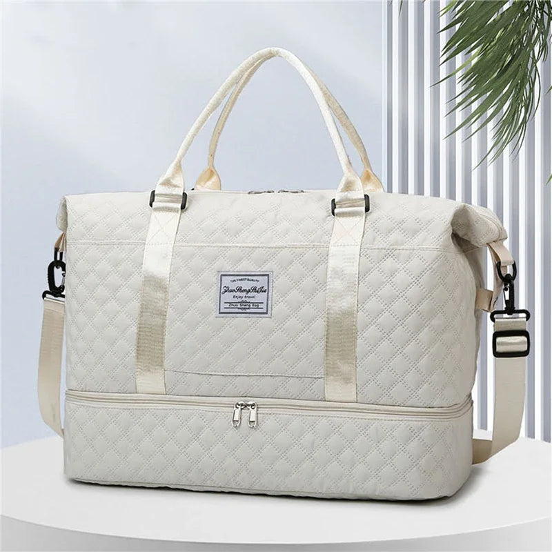 Lightweight Luggage Bag, Large Capacity Travel Duffle Bag Gym Tote Bags, Shoulder Weekender Overnight Bag Good Vibrations