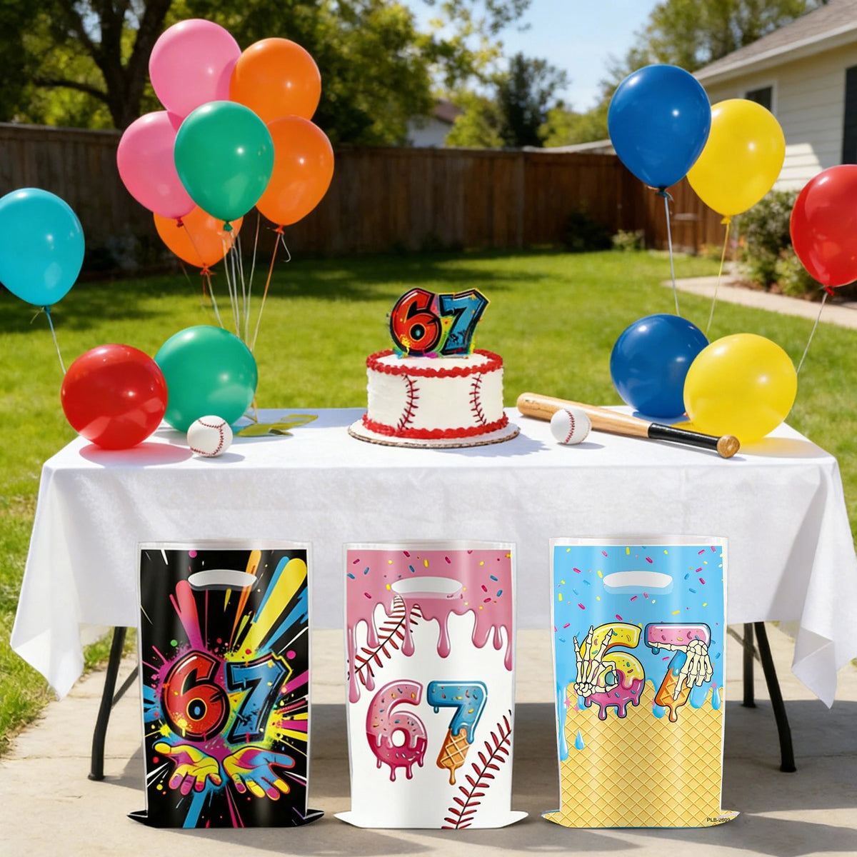 67 Baseball Birthday Party Supplies With Handbag for Party Decoration Set Festival Party Supplies,Eco-friendly Handbag HeavyDuty Good Vibrations