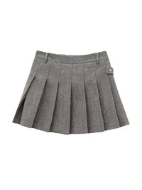 Women Wide Pleated Mini Skirt Sets For Women 2 Pieces Fashion Double Breasted Short Jacket Women 2 Pieces Women Outfit Good Vibrations