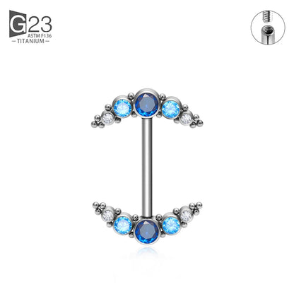 14G Nipple Rings G23 Titanium Barbell Zircon Nipple Shield Piercing for Women Girls Sexy Nipple Piercing Jewelry Good Vibrations