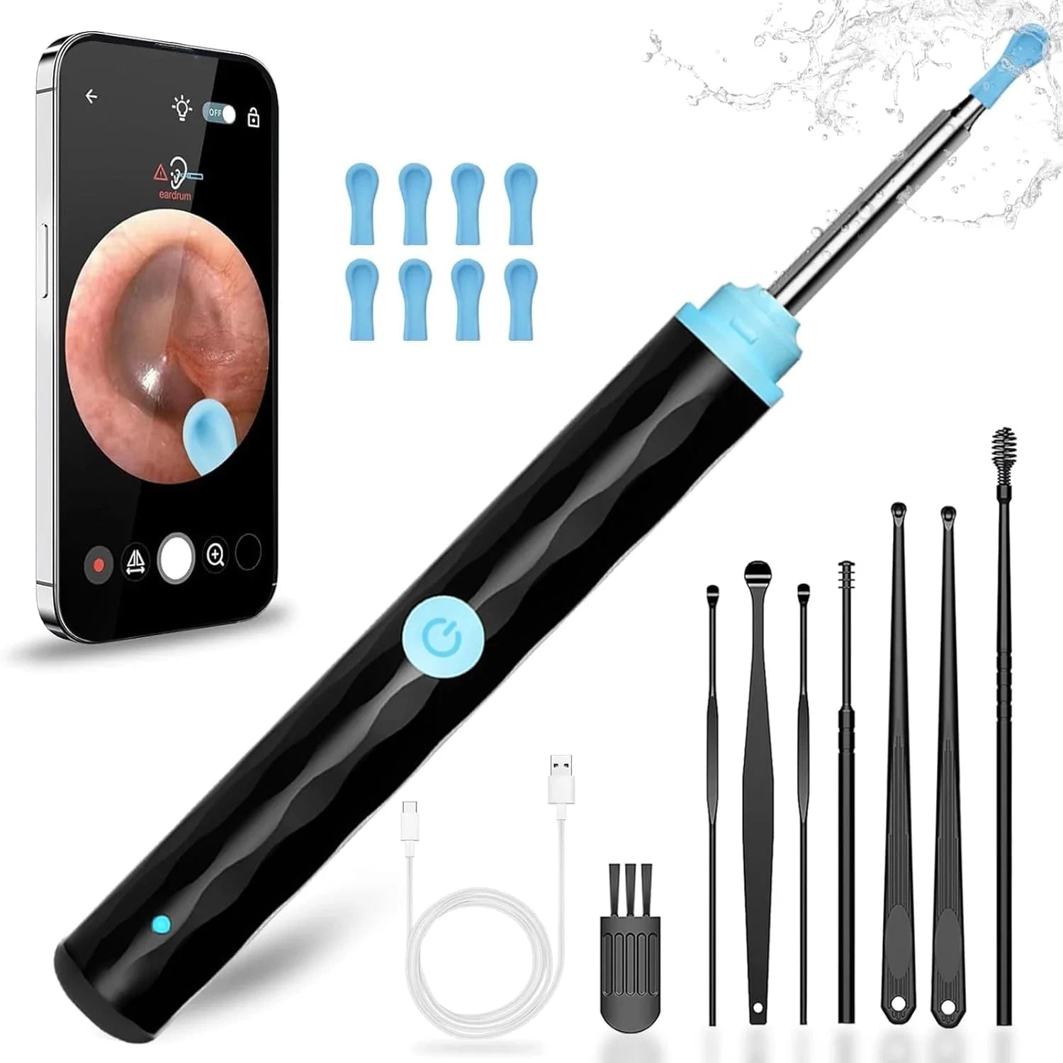 Ear Wax Removal With 5 Ear Scoop, Ear Cleaner With Camera,Ear Wax Remover Tool With 1080P, Rechargeable Earwax Removal Kit Good Vibrations