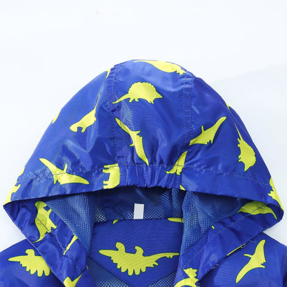 Spring and Autumn New Cartoon Animal Hooded Baby Coat Boys and Girls Long Sleeve Jacket Fashion Children's Clothing Good Vibrations