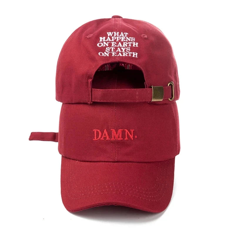 DAMN-Embroidered Hats for Men and Women, Hip Hop, ShinCharacter Lamar, Unstructured , Baseball Cap. Good Vibrations