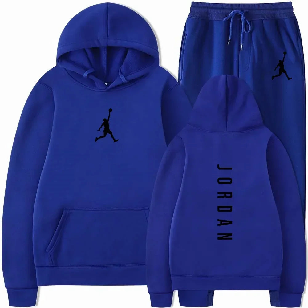 Men's 2025 high-quality sportswear sweatshirt + sweatpants, fashionable sportswear sweatshirt set for spring and autumn Good Vibrations