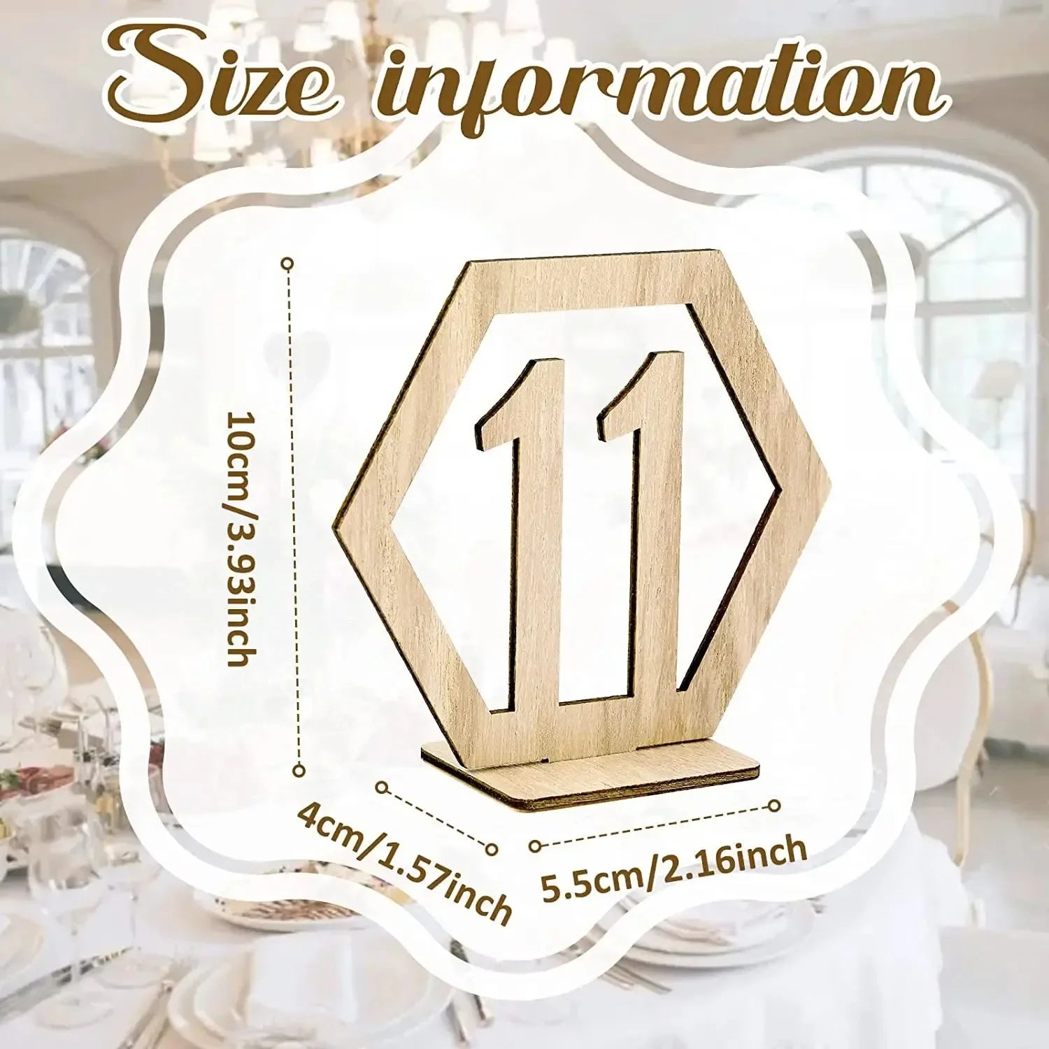 1set Wedding Party Table Number Plate, Wooden Message Clip, Suitable for Birthday Parties, Wedding Parties, Desktop Decoration. Good Vibrations