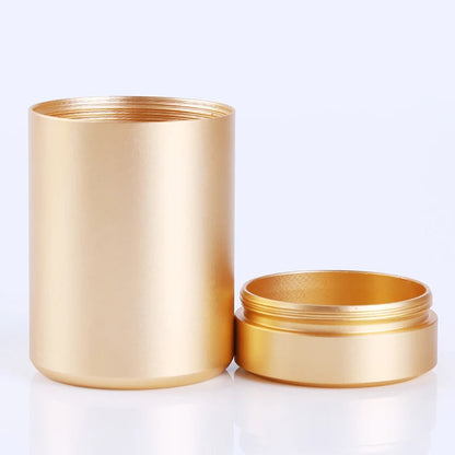 New Airtight Smell Proof Container Quality Stainless Steel Mini Tea Cans Herb Stash Jar Tea Coffee Storage Box Tea Caddies Box Good Vibrations Adult Super Store