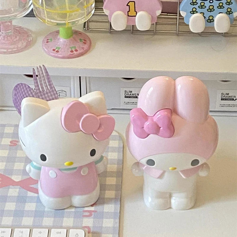 Melody Makeup Brush Holder Cute Cosmetic Organizer Vanity Storage Pink Home Office Desk Decor Gift for Women Girls Best Friend