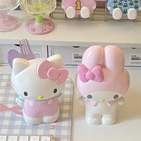 Melody Makeup Brush Holder Cute Cosmetic Organizer Vanity Storage Pink Home Office Desk Decor Gift for Women Girls Best Friend