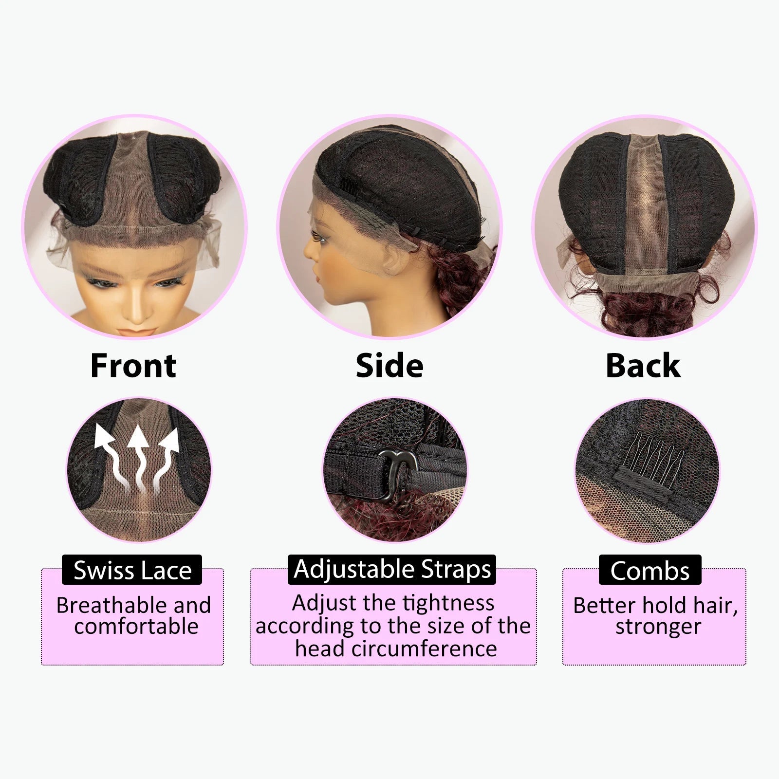 Synthetic Goddess Braided Wigs Cornrow Braided Wigs with Baby Hair Braids Wigs for Women Daily Use Knotless Wigs Good Vibrations