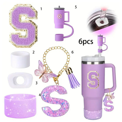 6PCS Cup Accessories Set for Stanley Cup  40oz tumbler with handle Including Silicone Straw Topper and Boot, Spill Proof Stopper Good Vibrations Adult Super Store