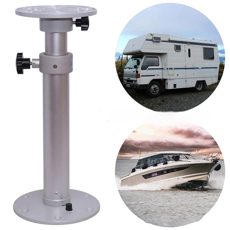 RV Table Leg RV Table Stand Table Pedestal Leg 460 to 700mm Adjustable 360° Rotatable for RV Camper Boat Yacht Home ﻿ Good Vibrations