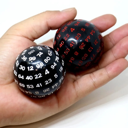 1pc D100 Dice, Board Game Dice, Polyhedral Table Game Dice Role-Playing RPG Dice, Games and Hobbies, With Velvet Bag Good Vibrations