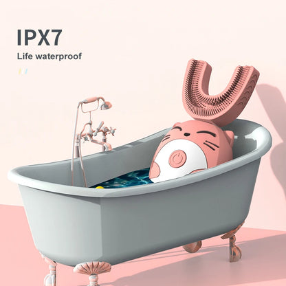 Sonic Electric Toothbrush Kids U-shaped Smart 360 Degrees Ultrasonic Tooth Brush Teeth Whitening For Children IPX7 Waterproof Good Vibrations