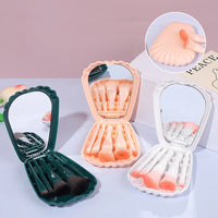 5PCS Makeup Brush Makeup Set Foundation Make-Up Brush Eye Shadow Brush Makeup Brush Set Travel Portable With Mirror Beauty Tool Good Vibrations