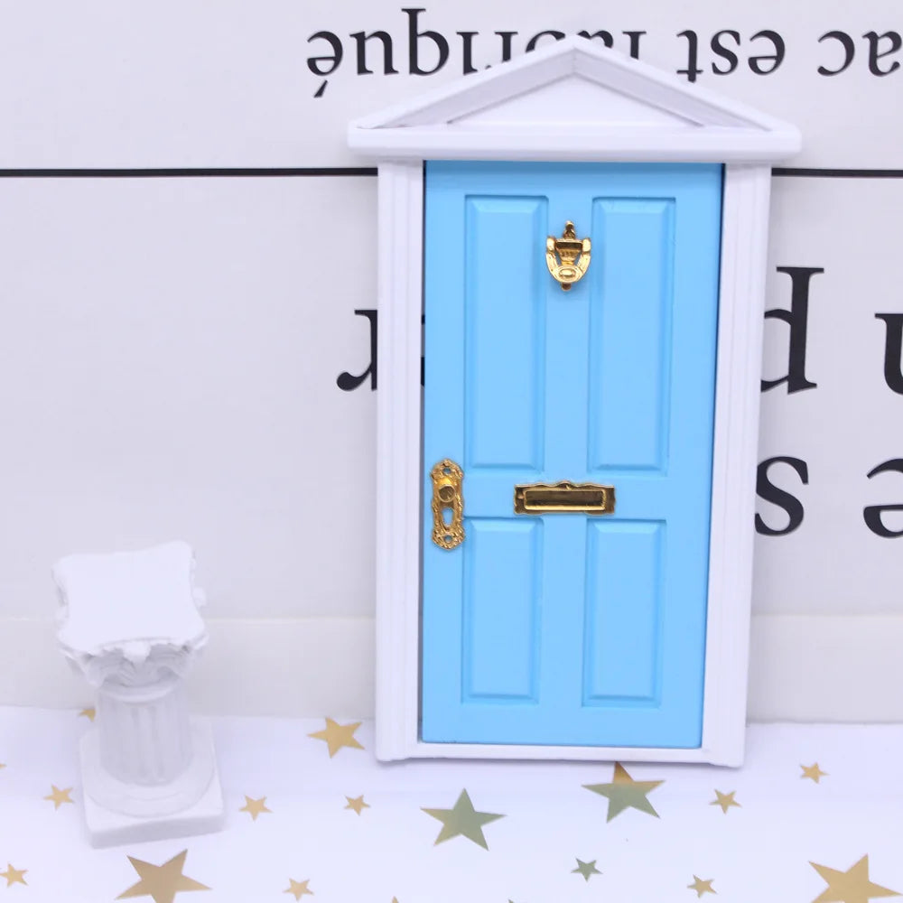 1PC Dollhouse Christmas Wooden Pointed Top Door And Square Door BJD Simulation Model For Miniature Furniture Scene Decoration Good Vibrations