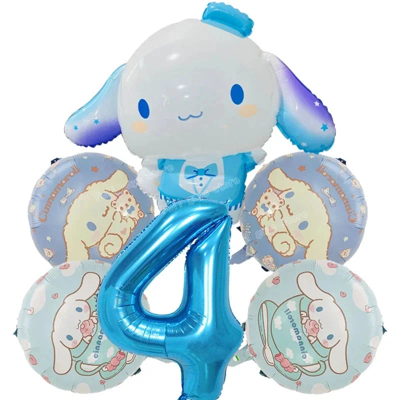 Cinnamoroll Theme Party Supplies Kids Birthday Christmas Decorations Gift Bag Ballons Banner Cake Topper Tableware Accessories Good Vibrations